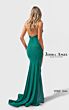 Jessica Angel 2664 Plunging Halter Neck Side Slit Fitted Dress