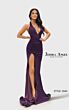 Jessica Angel 2664 Plunging Halter Neck Side Slit Fitted Dress
