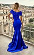 Jessica Angel 2781 Cap Sleeve V-Neck Velvet Dress