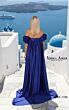 Jessica Angel 2788 Rosette Cape Strapless Slim Jumpsuit