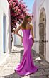 Jessica Angel 2802 High Slit Ruched Side Fitted Dress