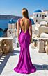 Jessica Angel 2809 Ruched Derriere Low Back Fitted Dress