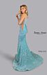 Jessica Angel 2532 Plunging Side Lace-Up Sequin Dress