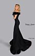 Jessica Angel 2546 Feather Neckline Embellished Dress