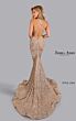 Jessica Angel 2564 Cross Back Cowl Neck Sequin Dress