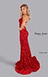 Jessica Angel 2582 Strappy Back V-Neck Sequin Dress