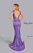 Jessica Angel 2594 Bare Back Plunging Neck Sequin Dress
