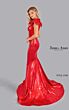 Jessica Angel 2598 Bow Sleeve One Shoulder Glitter Dress