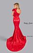 Jessica Angel 2598 Bow Sleeve One Shoulder Glitter Dress