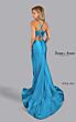Jessica Angel 2631 High Slit Tie Back Ruched Dress