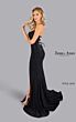 Jessica Angel 2636 High Slit Lace-Up Hot Fix Dress