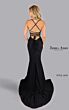 Jessica Angel 2636 High Slit Lace-Up Hot Fix Dress