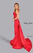 Jessica Angel 2642 Tail Train Cowl Neck Backless Dress