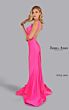 Jessica Angel 2643 Peek-A-Boo Neckline Tail Train Dress