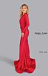 Jessica Angel 2646 Plunging Neckline Criss Cross Waist Dress