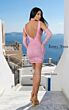 Jessica Angel 2834 Lace Plunging Neck Scoop Back Dress