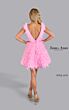 Jessica Angel 2579 Plunging Neckline Feather Dress