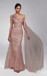 Alyce Paris 55000 Asymmetric Neck Rosewood Mermaid Dress