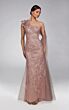 Alyce Paris 55000 Asymmetric Neck Rosewood Mermaid Dress