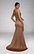 Alyce Paris 55006 High Neck Draped Satin Skirt Dress
