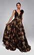 Alyce Paris 55008 Plunging Neck Sleeveless A-Line Dress