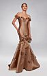 Alyce Paris 55010 Off-The-Shoulder Gold Mikado Mermaid Dress