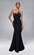 Alyce Paris 55019 Strapless Front Bow Black Mermaid Dress