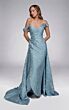 Alyce Paris 55022 Ruched Bodice Tulip Hem Jacquard Dress