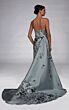 Alyce Paris 55028 Side Tail Strapless Slim Silver Dress