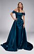 Alyce Paris 55034 Draped Satin Off The Shoulder Dress