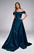 Alyce Paris 55034 Draped Satin Off The Shoulder Dress