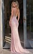 Jovani 52671 Pink Sequin Mesh Backless Dress
