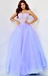 Jovani 06207 Floral Bodice Lace-Up Back Dress