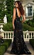 Jovani 38349 Sequin Embroidery Illusion Dress