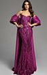 Jovani 38746 Off The Shoulder Cape Ombre Sequin Dress