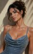 Jovani 52754 Cowl Neckline Beaded Jersey Grey Dress