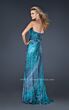 La Femme 17169 Teal Sweetheart Neckline Strapless Dress