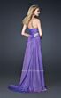 La Femme 17312 Sweep Train High Slit Sweetheart Neckline Dress