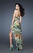 La Femme 18078 Multicolor Babydoll High-Low Dress