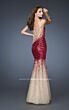 La Femme 18936 One Shoulder Embellished Dress