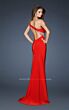 La Femme 18960 One Shoulder Cutout Back Jersey Dress
