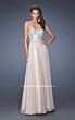 La Femme 19821 Beaded Bodice A-Line Dress