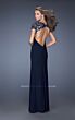 La Femme 20011 High Slit Queen Anne Neckline Dress