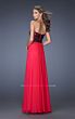 La Femme 20068 Hot Fuchsia Sweetheart Neck Strapless Dress