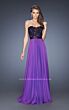 La Femme 20068 Hot Fuchsia Sweetheart Neck Strapless Dress
