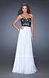La Femme 20068 Hot Fuchsia Sweetheart Neck Strapless Dress