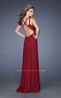 La Femme 20092 High Slit Double Strap Dress