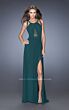 La Femme 20092 High Slit Double Strap Dress