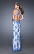 La Femme 20146 High Slit Embellished Lace Dress