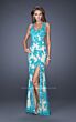 La Femme 20146 High Slit Embellished Lace Dress